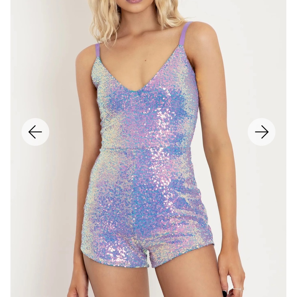 Blackmilk sequin opal sparkle playsuit large